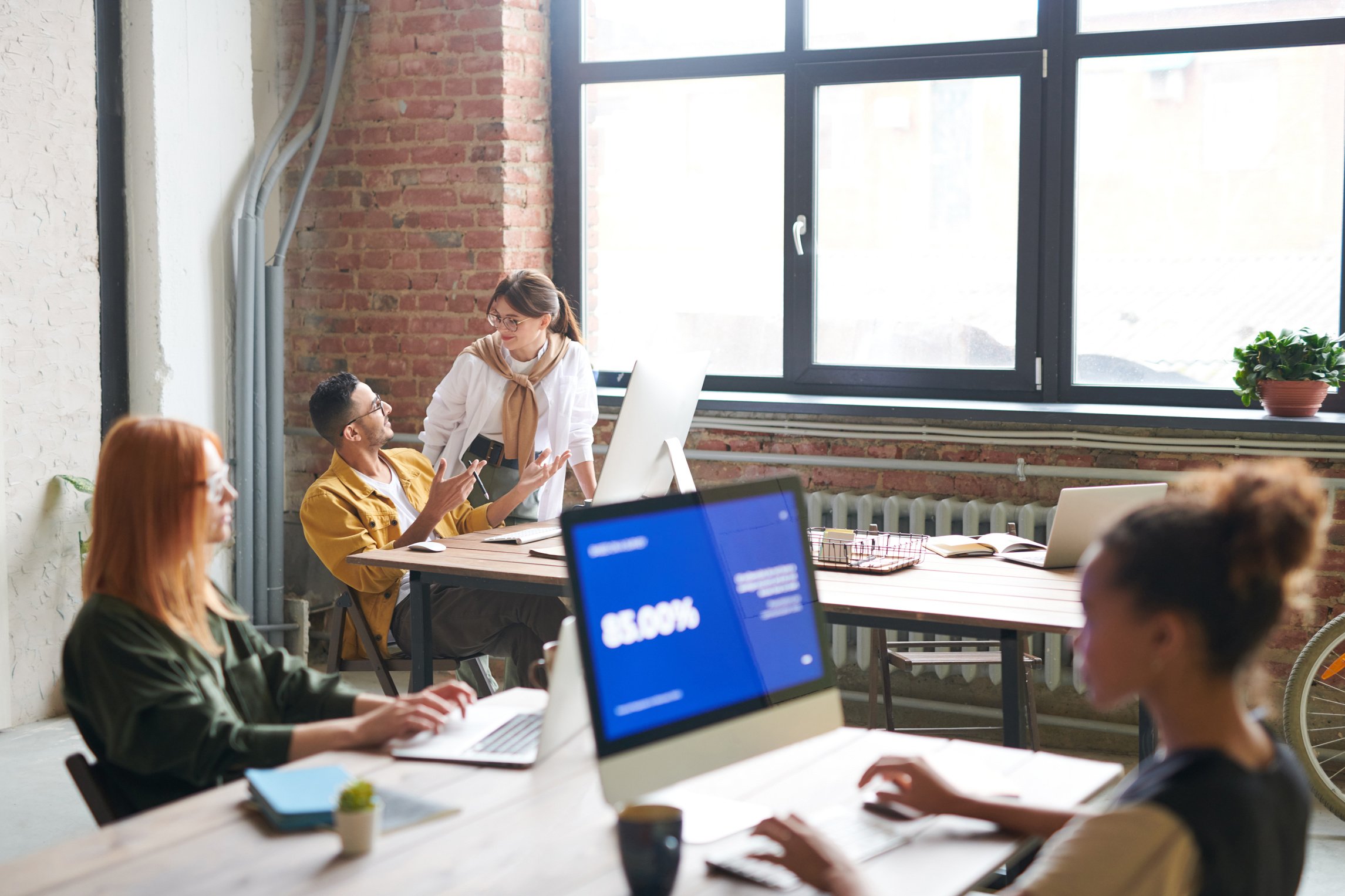 People Working in front of Computer